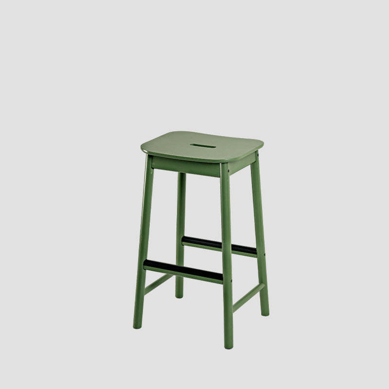 Minimalist Rectangular Birch Bar Stool