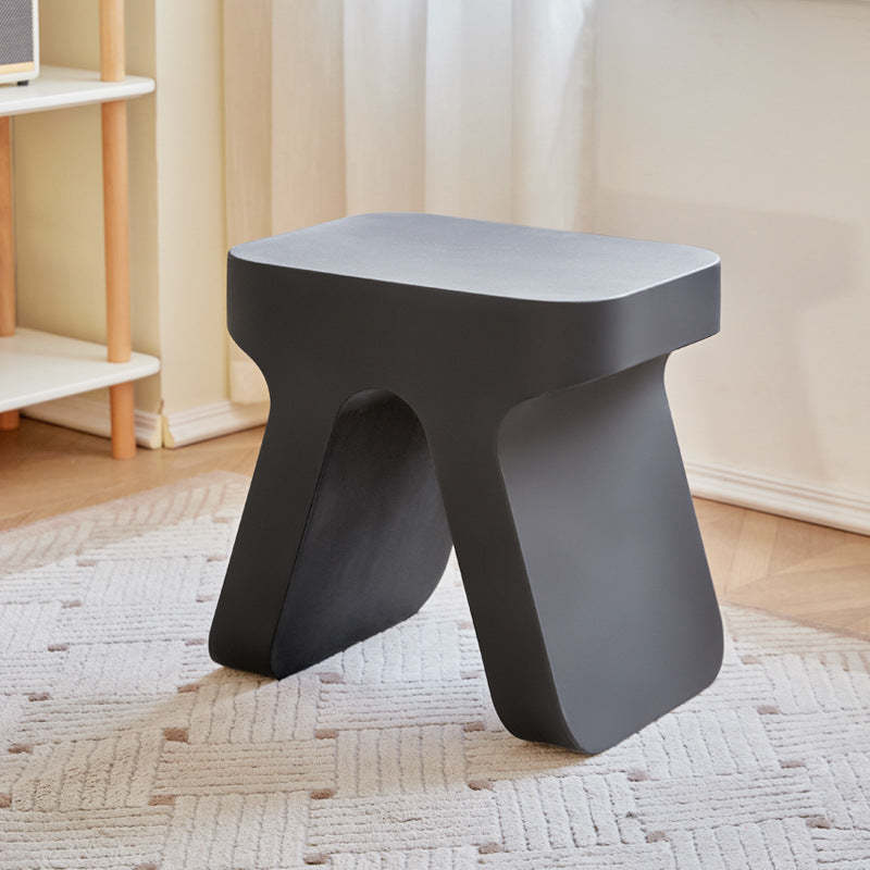 Minimalist Rectangular Plastic Stool