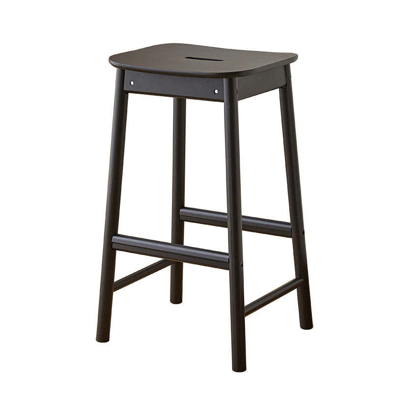 Nordic Wood Rectangular Bar Stool
