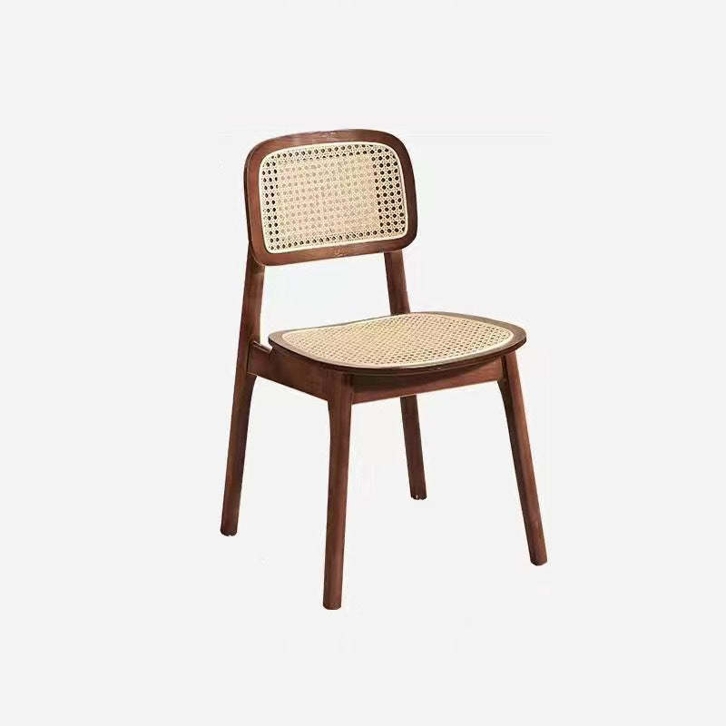 Minimalist Rattan Solid Wood Dining Chair