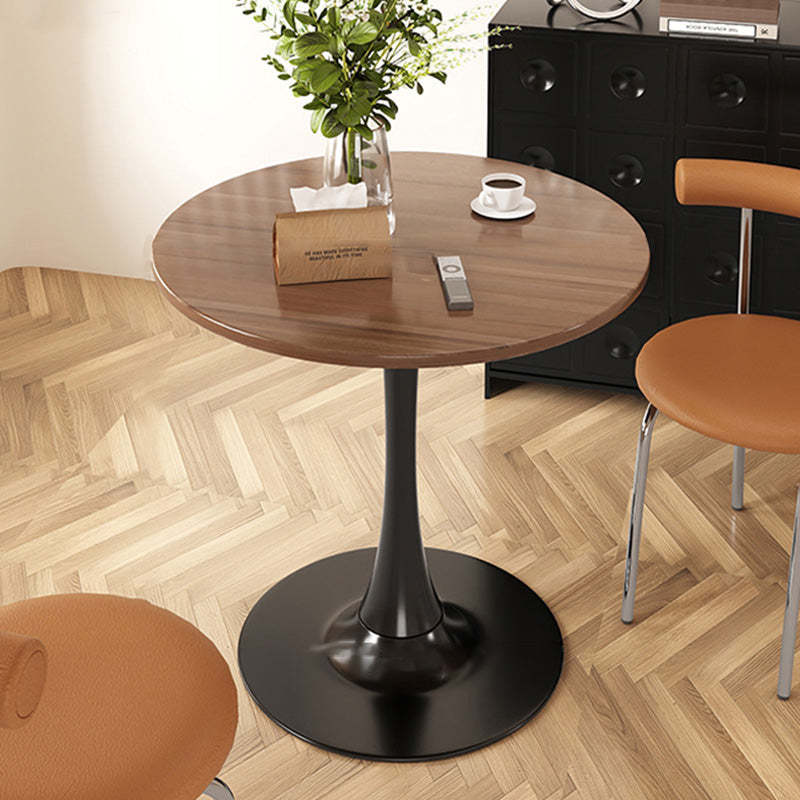 Modern Faux Wood Grain Steel End Table