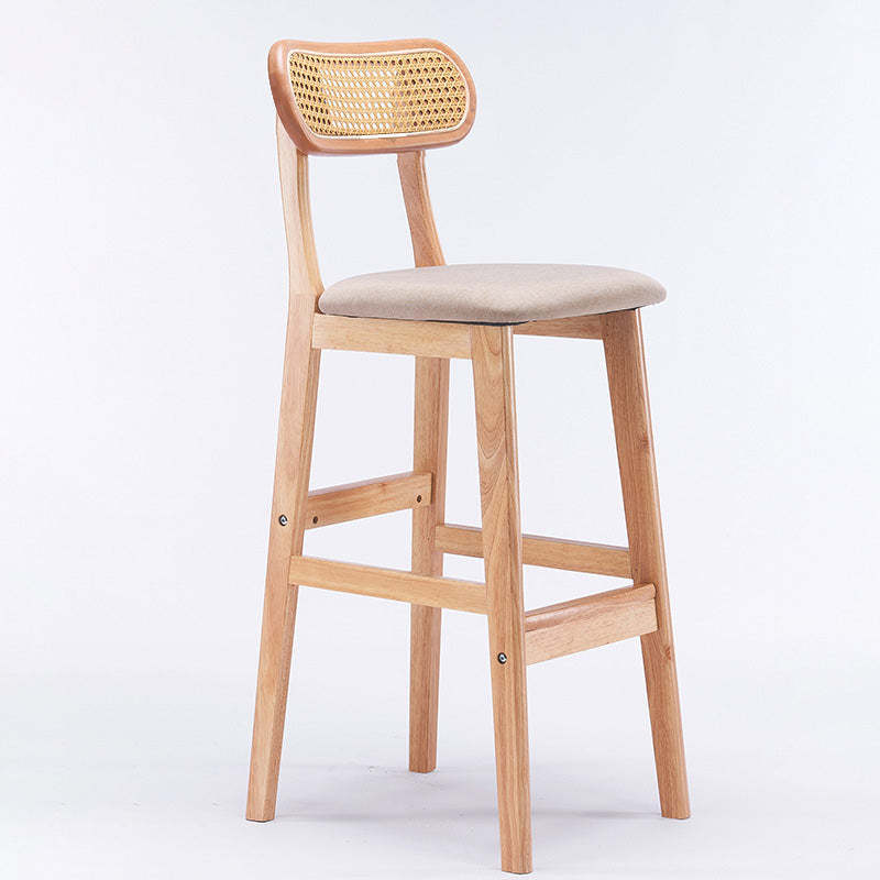 Minimalist PU Leather Open-Back Counter Stool