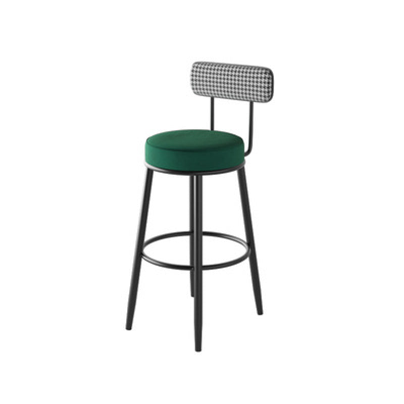 Nordic Round Upholstered Bar Stool