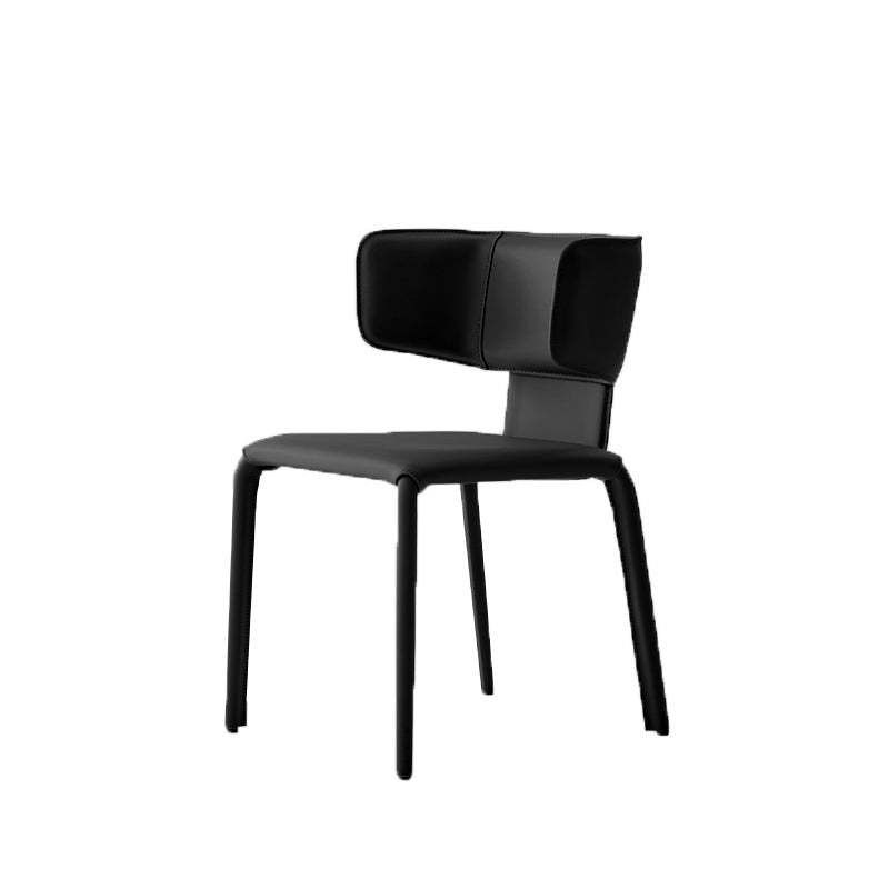 Black leather dining chairs & benches - luxury