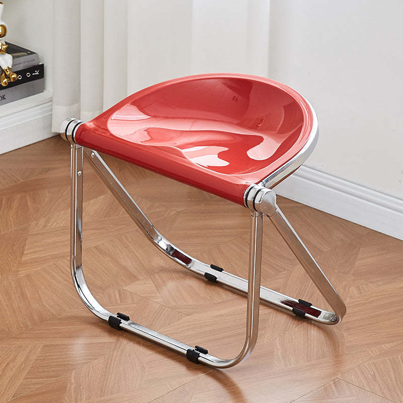 Contemporary Oval Plastic Iron Chair