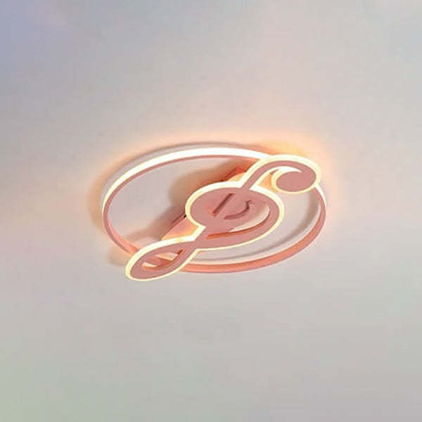Nordic Music Note LED Flush Mount Light