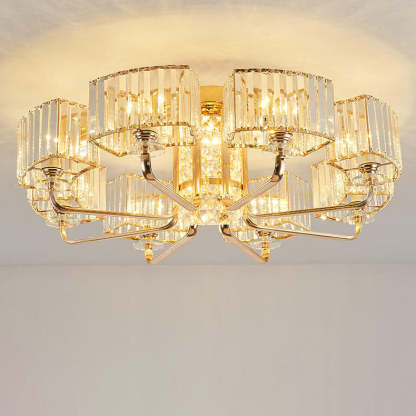 Modern Crystal 6/8/10/12-Light Flush Mount — 12 / 220V-240V For UK/AU