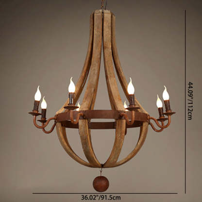 Rustic Branch Candle Holder Wooden Iron Chandelier