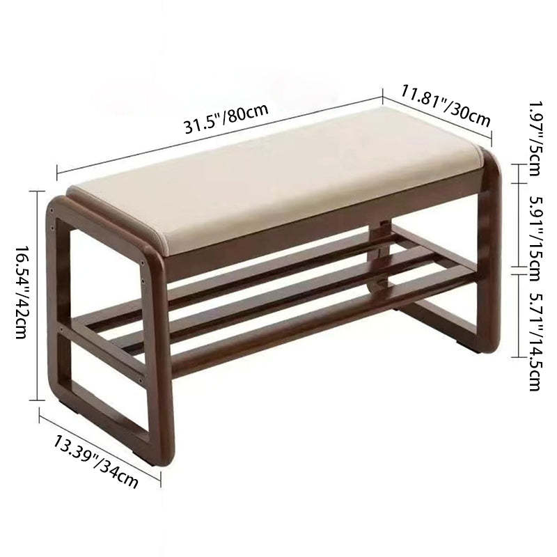 Scandinavian Tech Cloth Wood 1-Shelf Shoe Storage