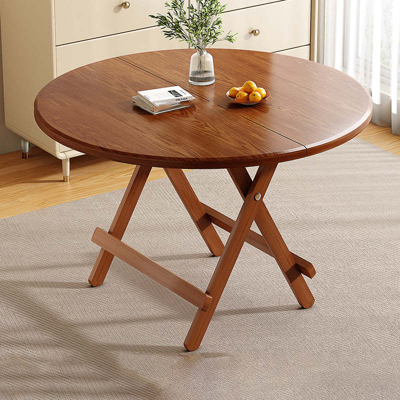Scandinavian Round Wood 4-Seat Dining Table