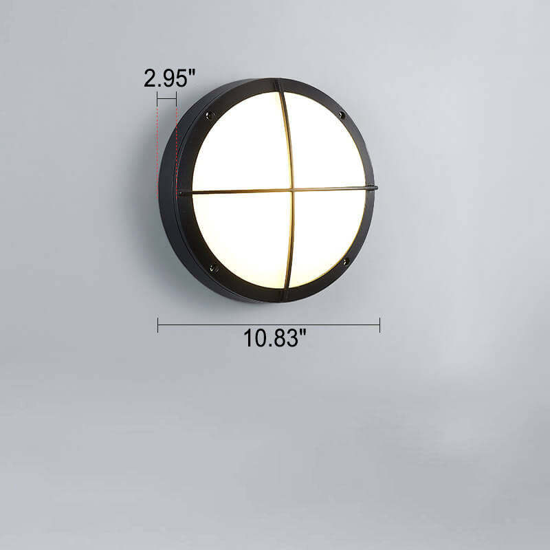 Round Outdoor Waterproof Aluminum Acrylic LED Flush Light — D / White Light (5000K) / 110V-120V For US/CA