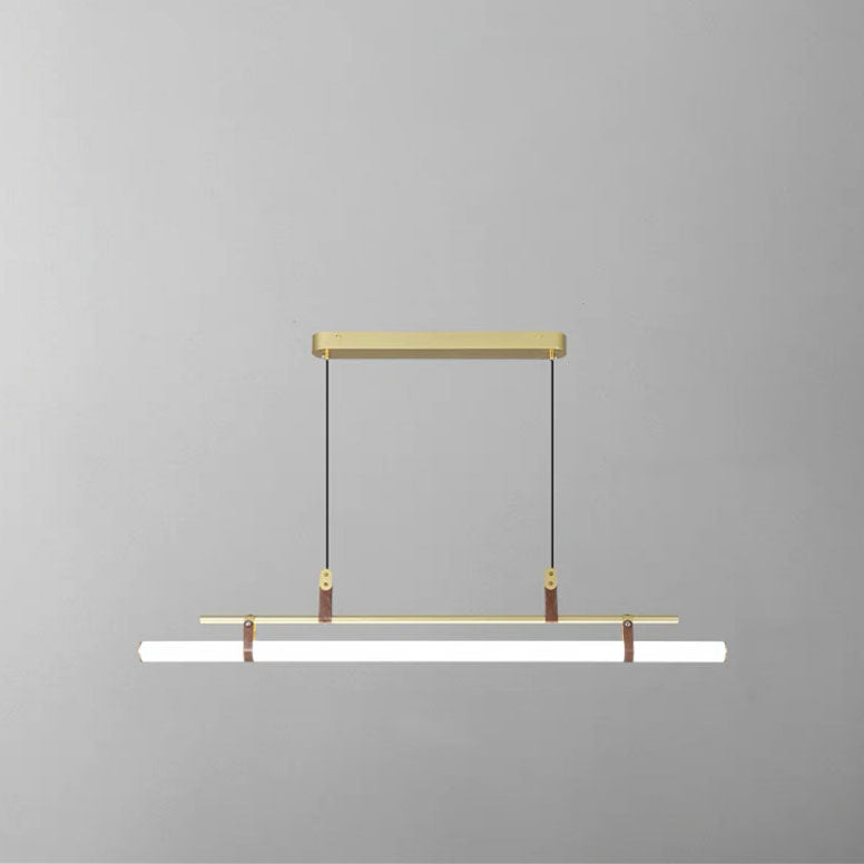 Nordic Minimalist Leather LED Island Chandelier