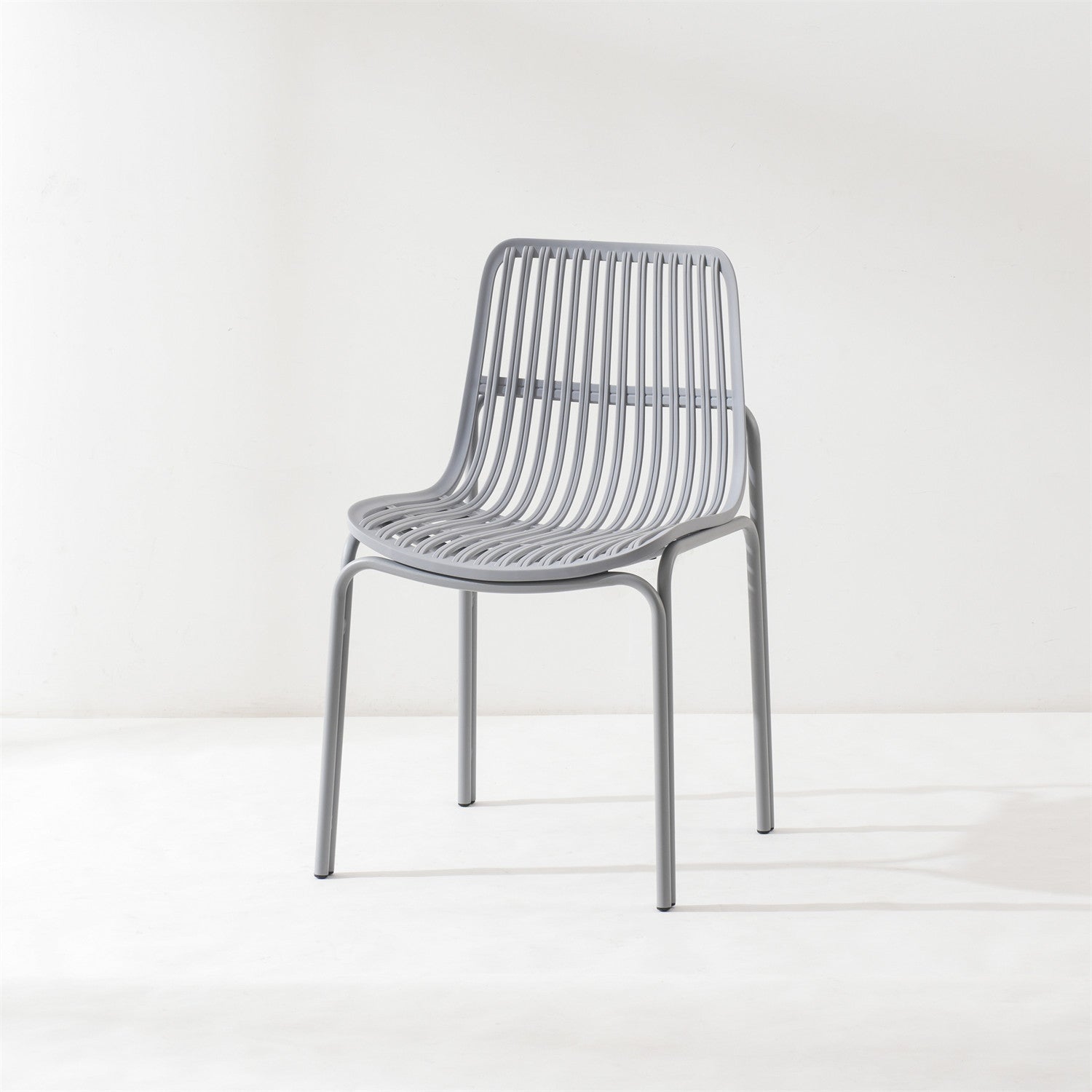 Minimalist Cushion Plastic Metal Dining Chair