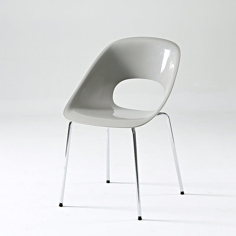 Hollow Back Metal Dining Chair
