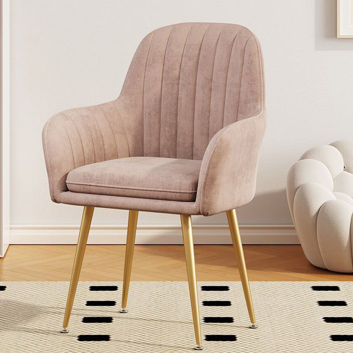 Scandinavian Velvet Leather Metal Vanity Stool