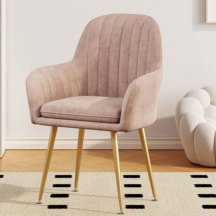 Scandinavian Velvet Leather Metal Vanity Stool