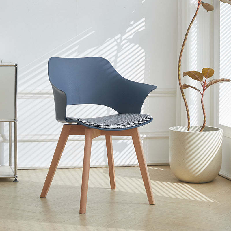 Nordic Trapezoidal Steel Wood Chair