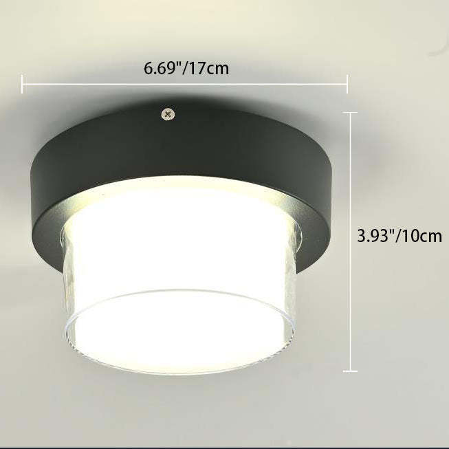 Die-Cast Aluminum Square Outdoor LED Flush Ceiling Light — B / Warm Light (3000K) / 110V-120V For US/CA
