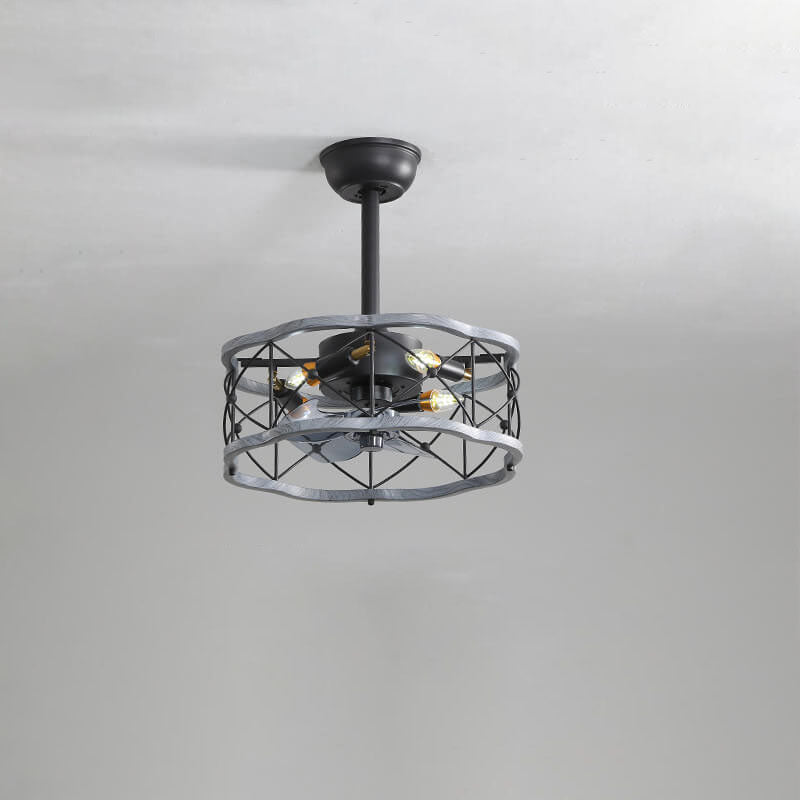 Industrial Minimalist Mount Ceiling Fan Light