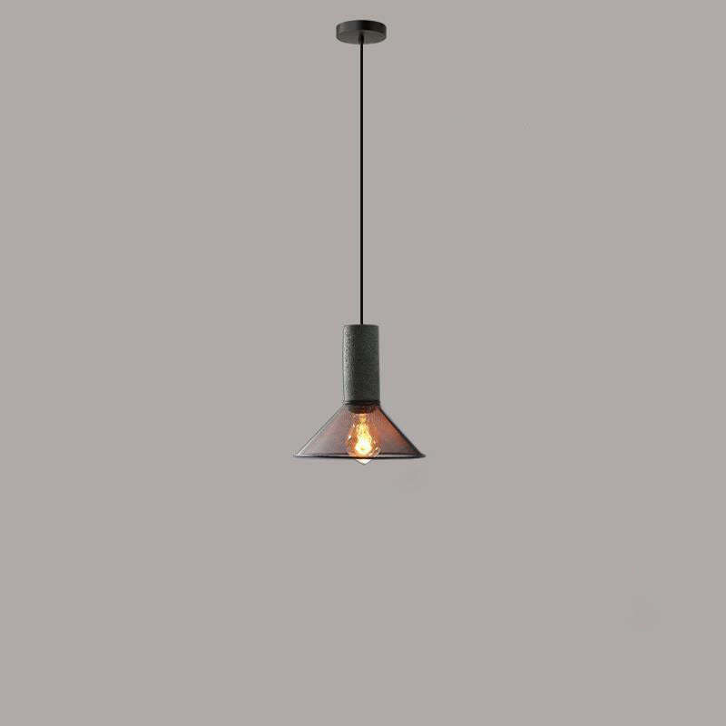 Industrial Tapered Cement Iron Pendant Light