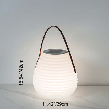 Minimalist Solar Leather Lantern Light