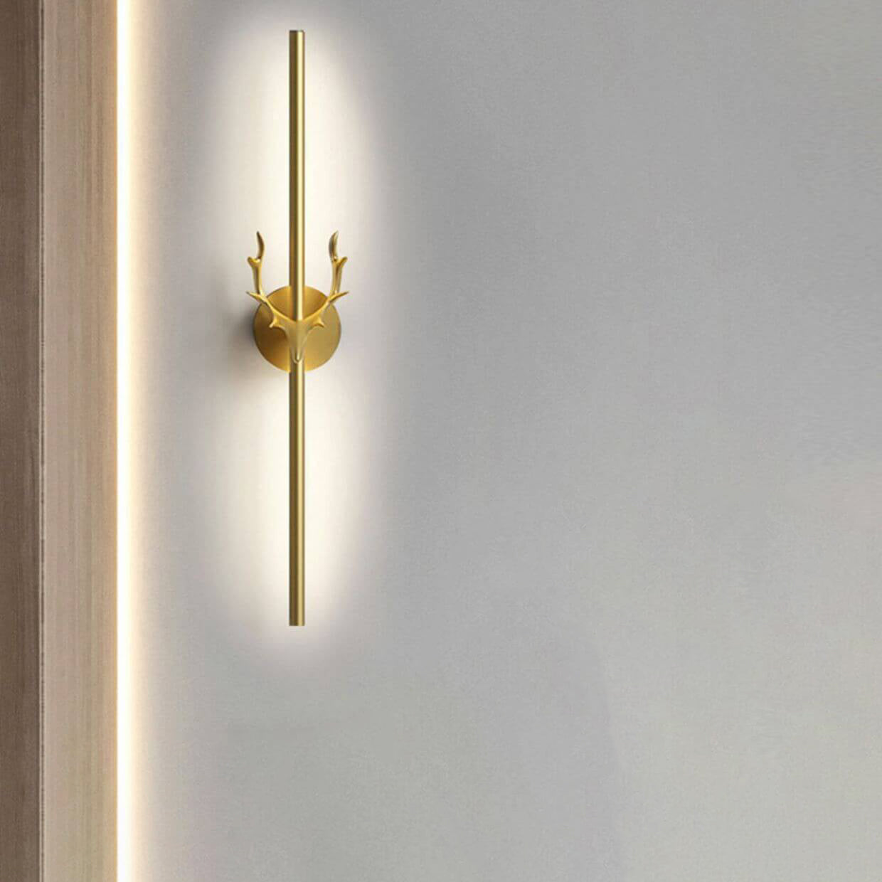 Modern Aluminum Antler Strip LED Sconce — Black / C / 110V-120V For US/CA
