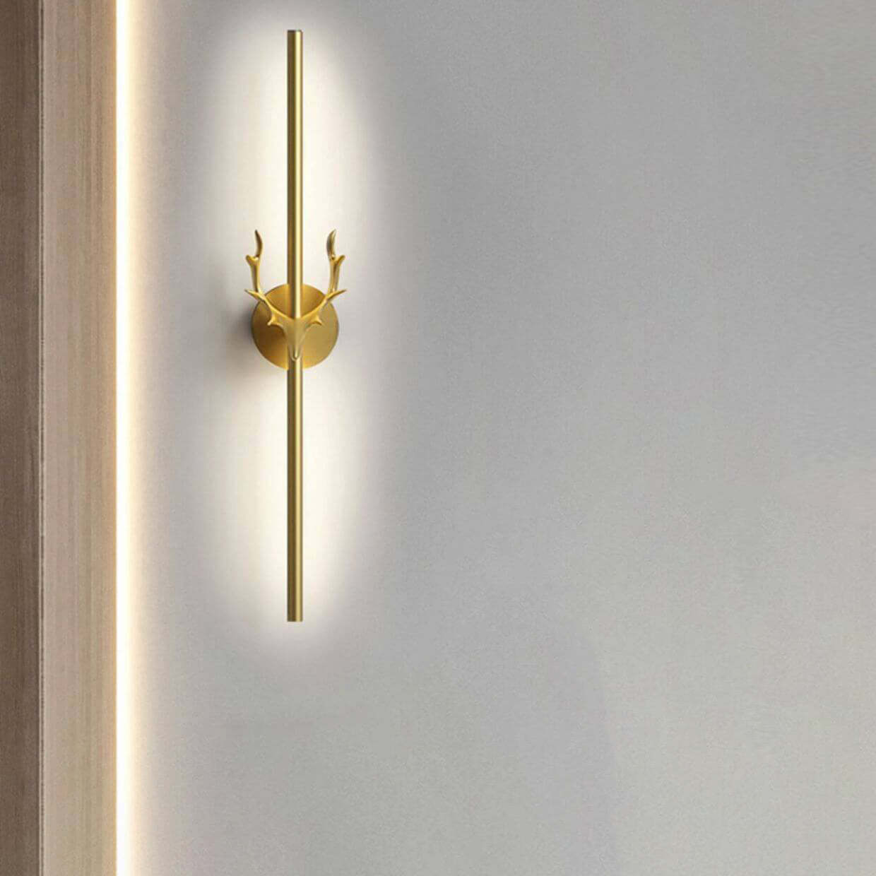 Modern Aluminum Antler Strip LED Sconce — Black / C / 110V-120V For US/CA