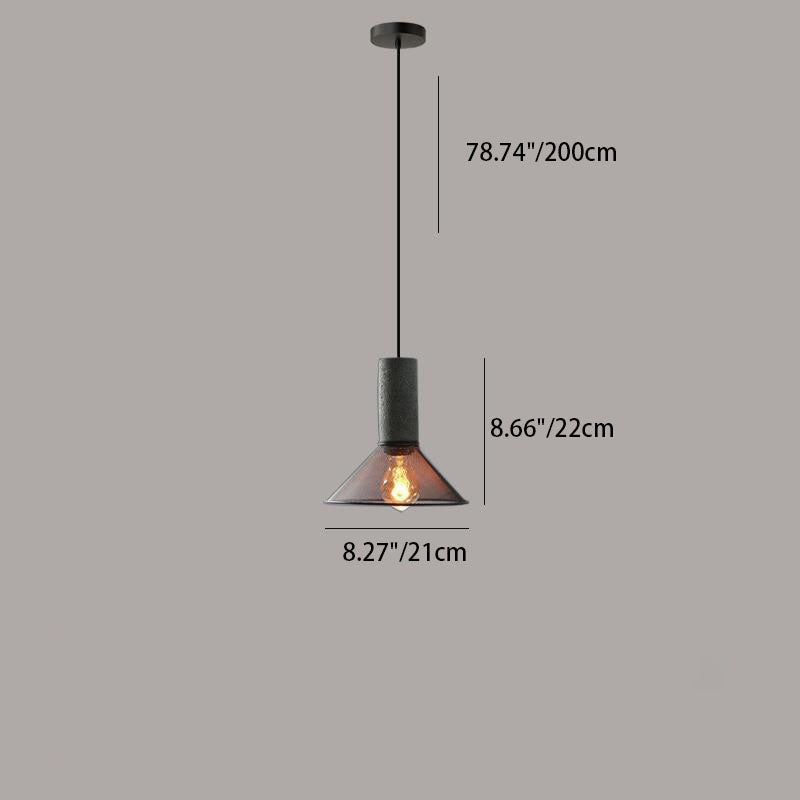 Industrial Tapered Cement Iron Pendant Light