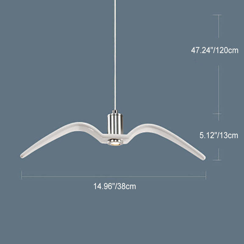 Nordic Wrought Iron Seagull LED Pendant Light