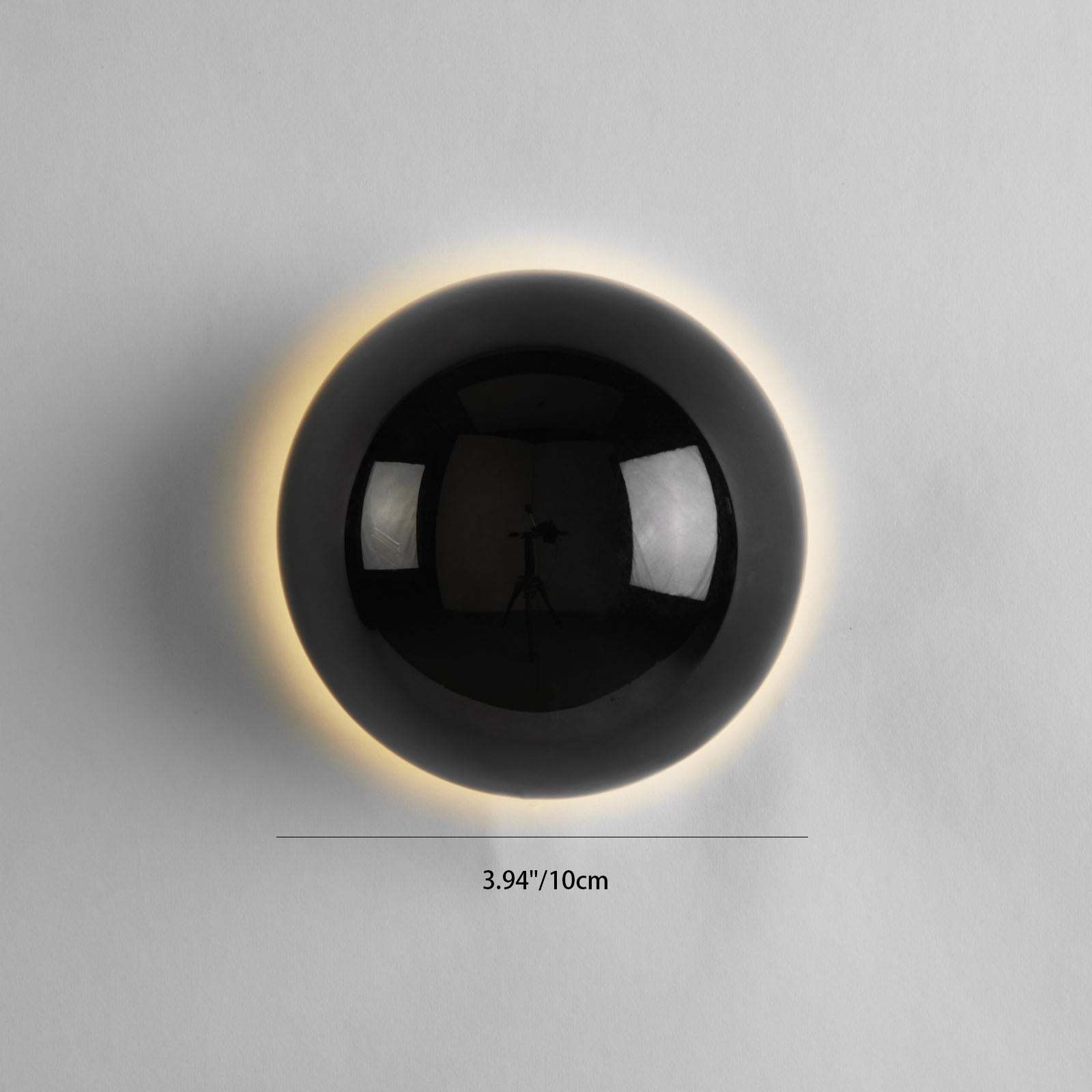 Modern Meteorite Semicircle Metal LED Sconce — Large - Gold / Warm Light (3000K) / 220V-240V For UK/AU
