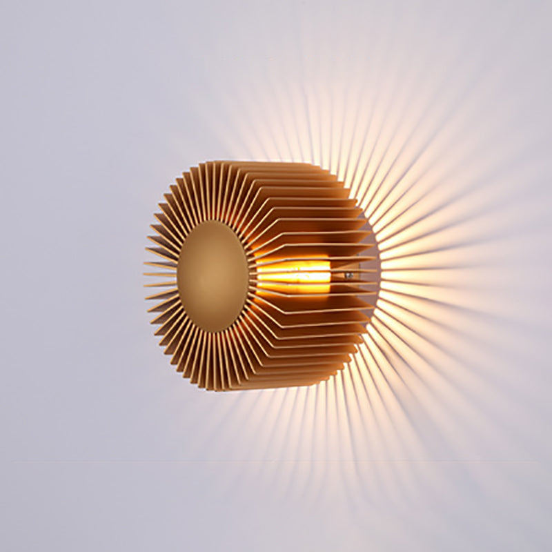 Minimalist Aluminum Sunflower LED Sconce
