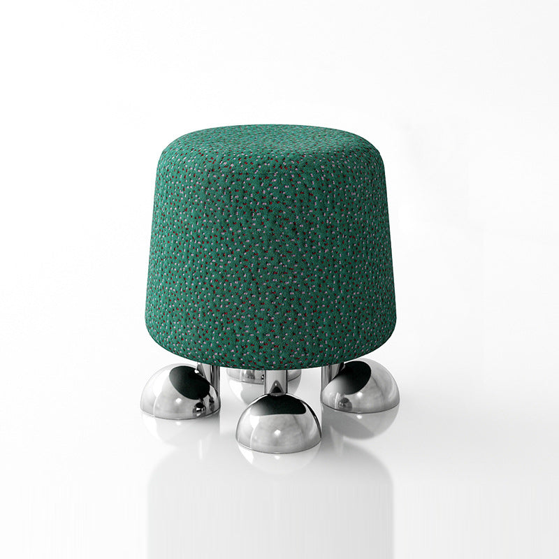 Modern Wood Stainless Steel Vanity Stool