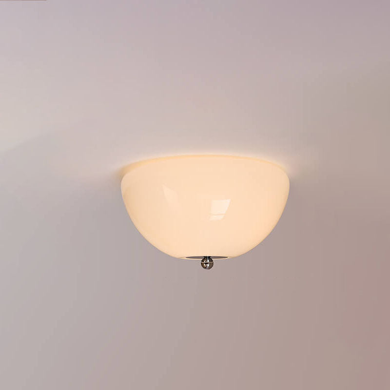 Nordic Iron Round Glass 4-Light Flush Ceiling Light