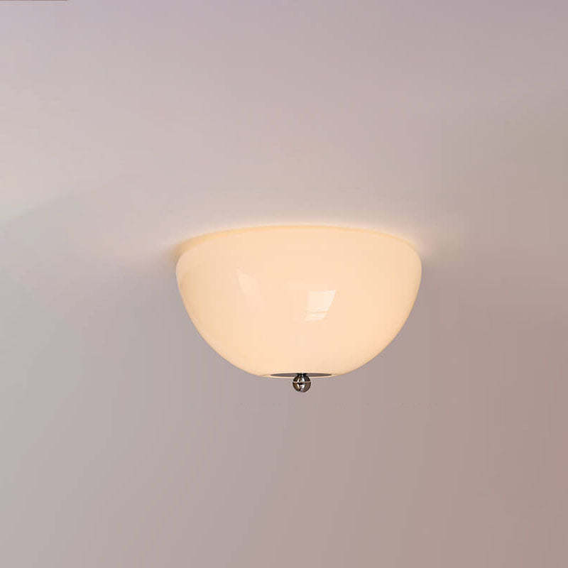 Nordic Iron Round Glass 4-Light Flush Ceiling Light