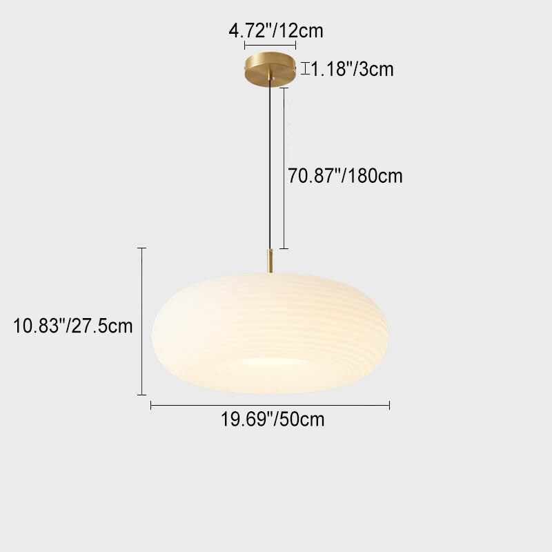 Modern Cream Apple Copper LED Pendant Light