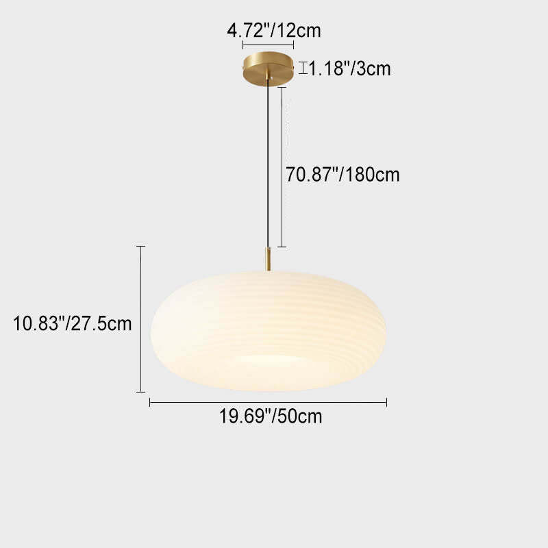 Modern Cream Apple Copper LED Pendant Light