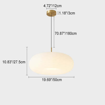 Modern Cream Apple Copper LED Pendant Light