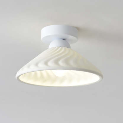 Modern Ceramic Disc Semi-Flush Ceiling Light — B / White / 220V-240V For UK/AU