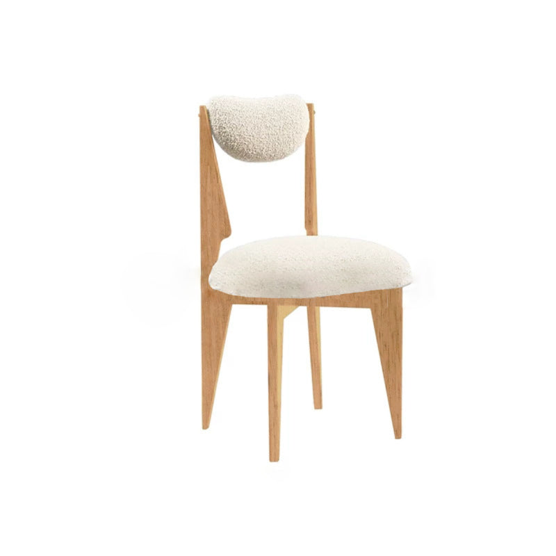 Minimalist Wood Velvet Dining Chair