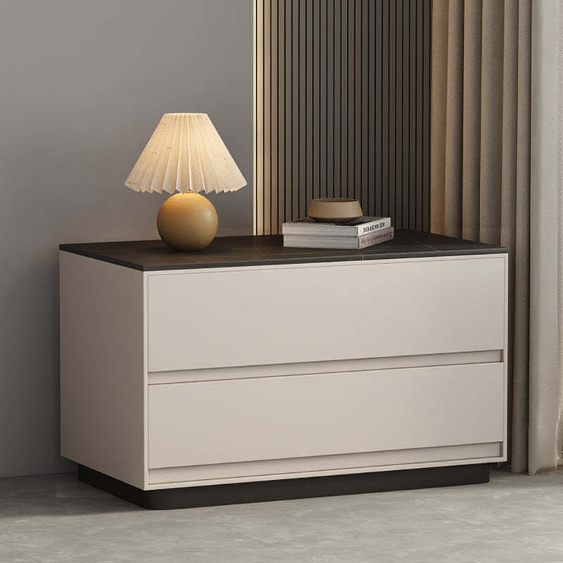 Minimalist Rock Slab Solid Wood Nightstand