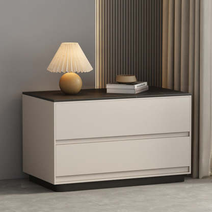 Minimalist Rock Slab Solid Wood Nightstand