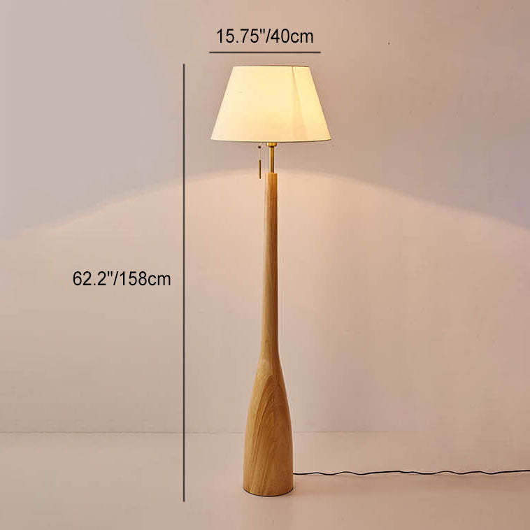 Scandinavian Solid Wood Fabric Floor Lamp
