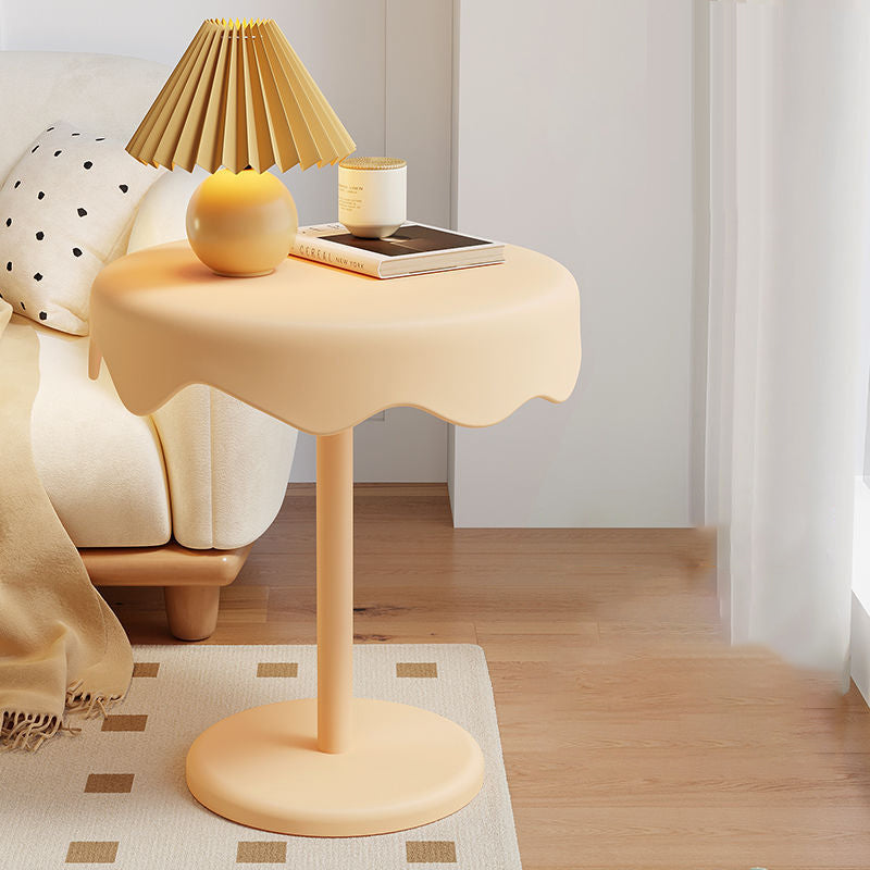 Contemporary Ice Cream Steel End Table — Pink