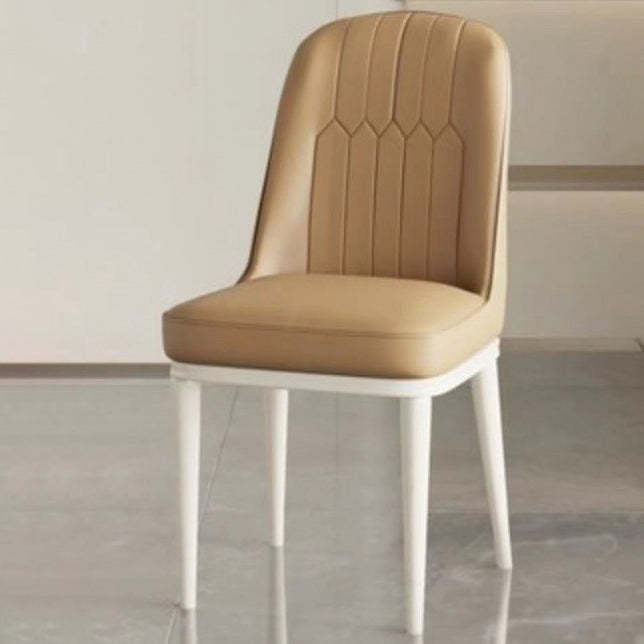 Minimalist PU Leather Steel Dining Chair