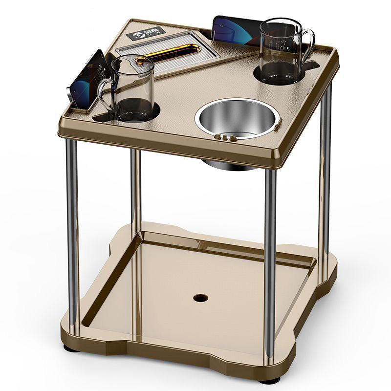 Contemporary Square Plastic Coffee Table 3-Tray