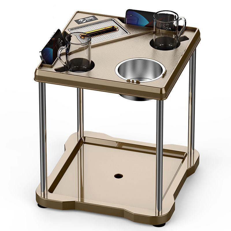 Contemporary Square Plastic Coffee Table 3-Tray
