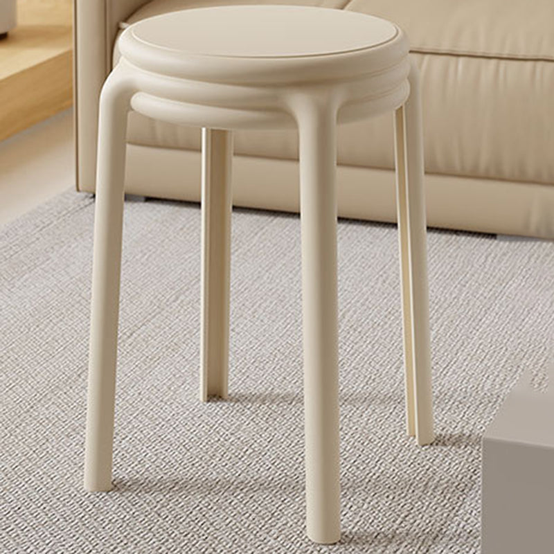 Scandinavian Macaron Round Stackable Plastic Chair — Pink