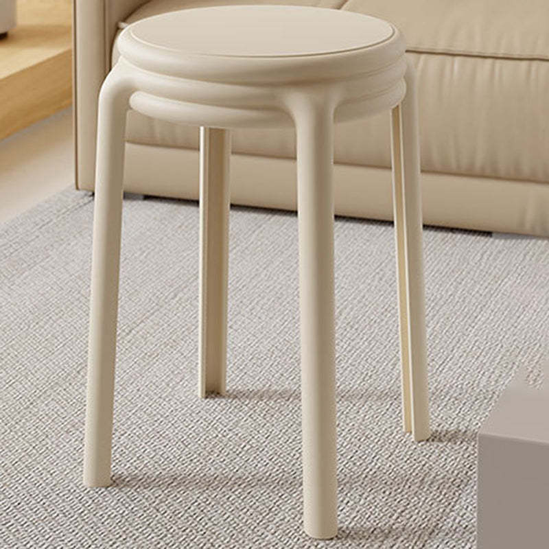 Scandinavian Macaron Round Stackable Plastic Chair — Pink