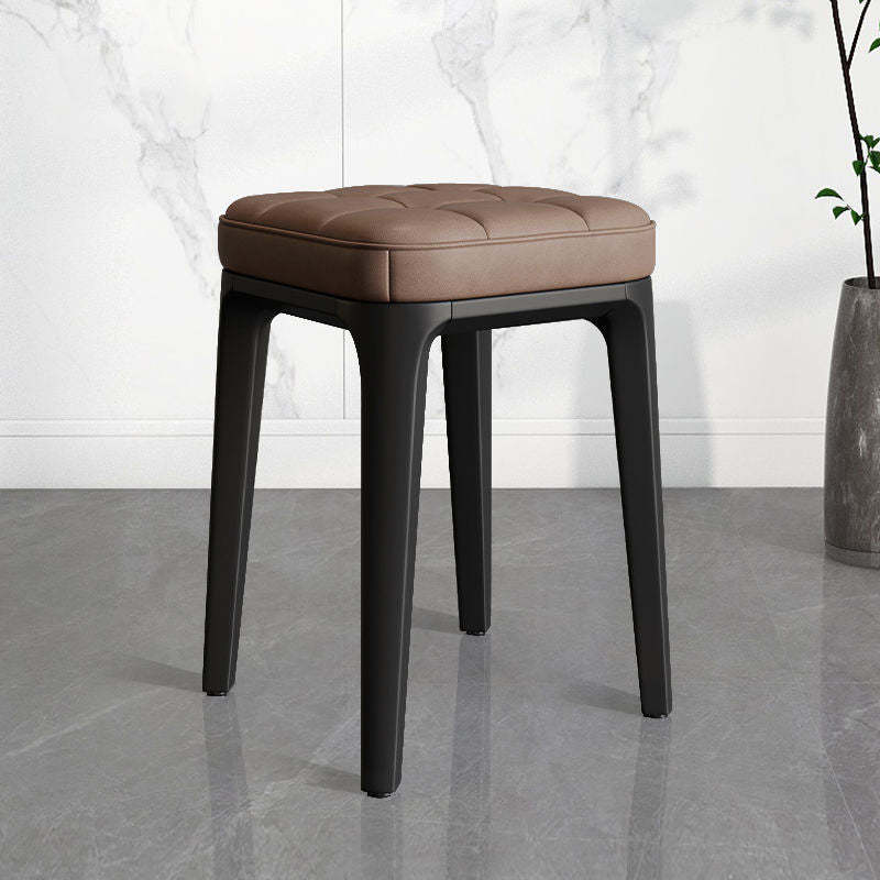 Lighom microfiber vanity leather vanity stools for bedroom — Brown