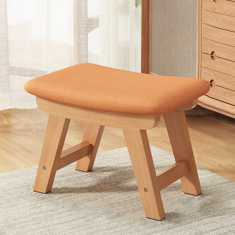 Minimalist Wood Cushion Shoe Bench